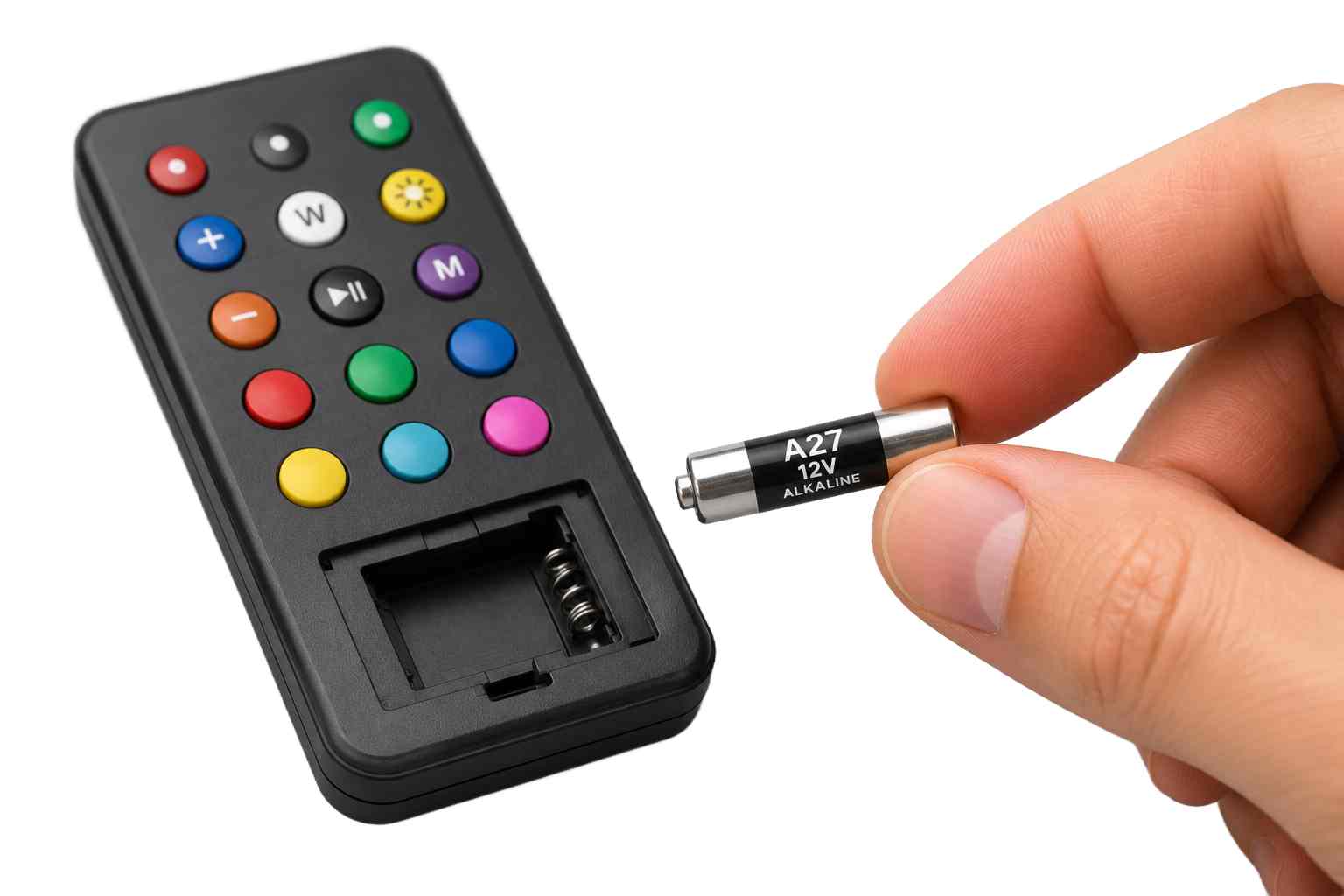 baterie A27 12V kapacita 20mAh životnost LED ovladač